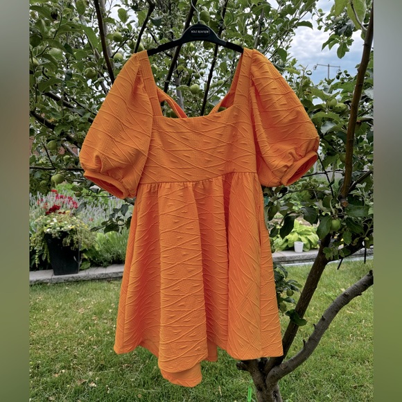 FREE PEOPLE Violet Mini Dress - Carrot Ginger - Size L - Picture 2 of 15